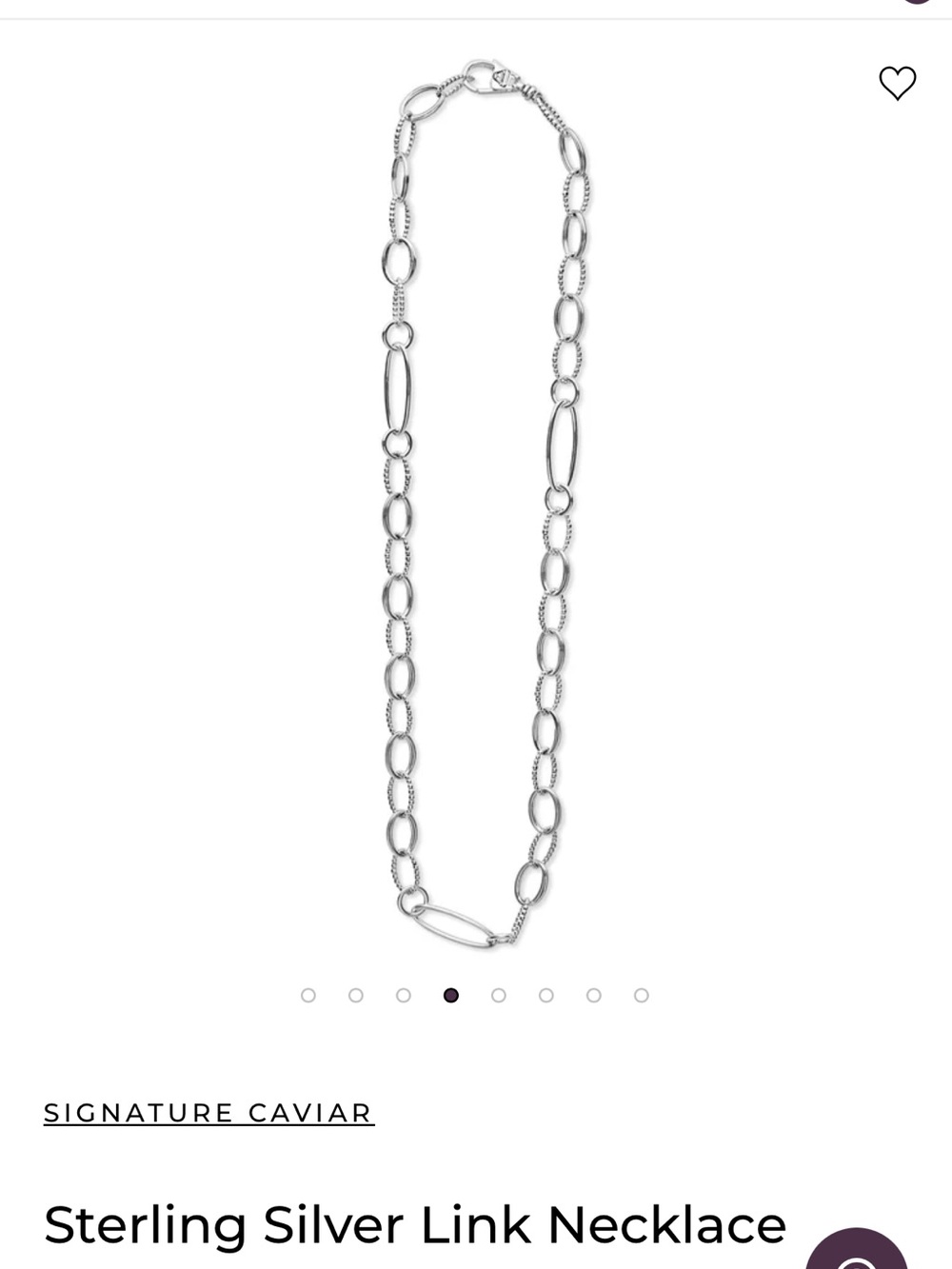 Signature Silver Mixed Link Necklace - Picture 3 of 7